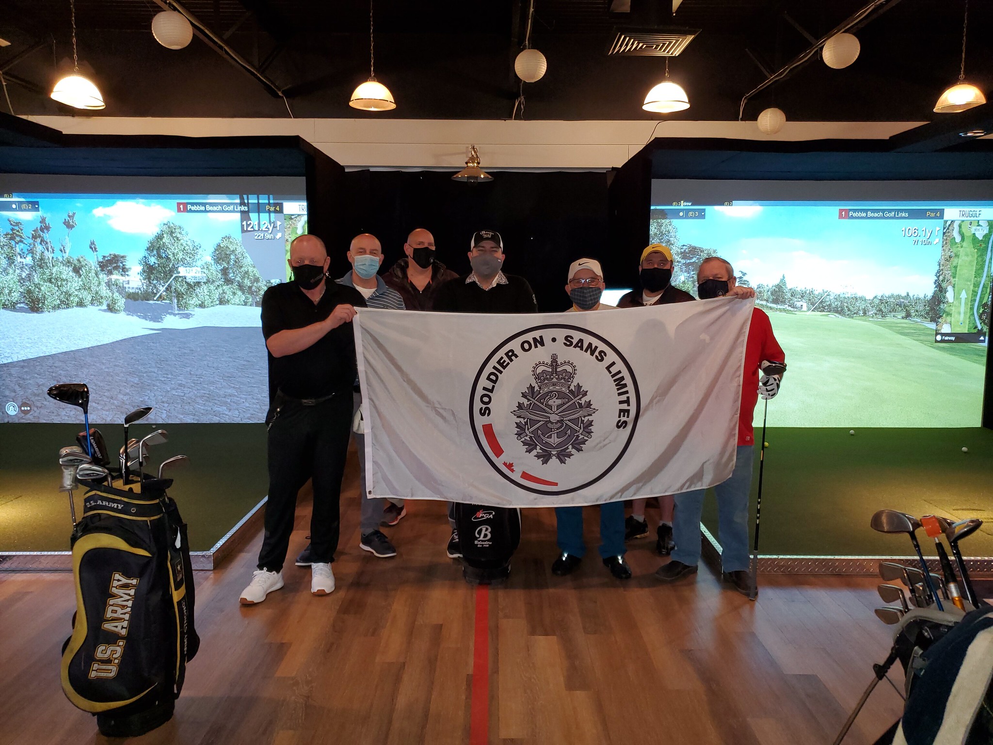 Camp de golf sur simulateur à Levis, Qué. Image